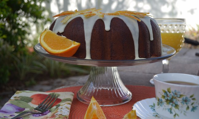 Chocolate Pound Cake with Orange Glaze